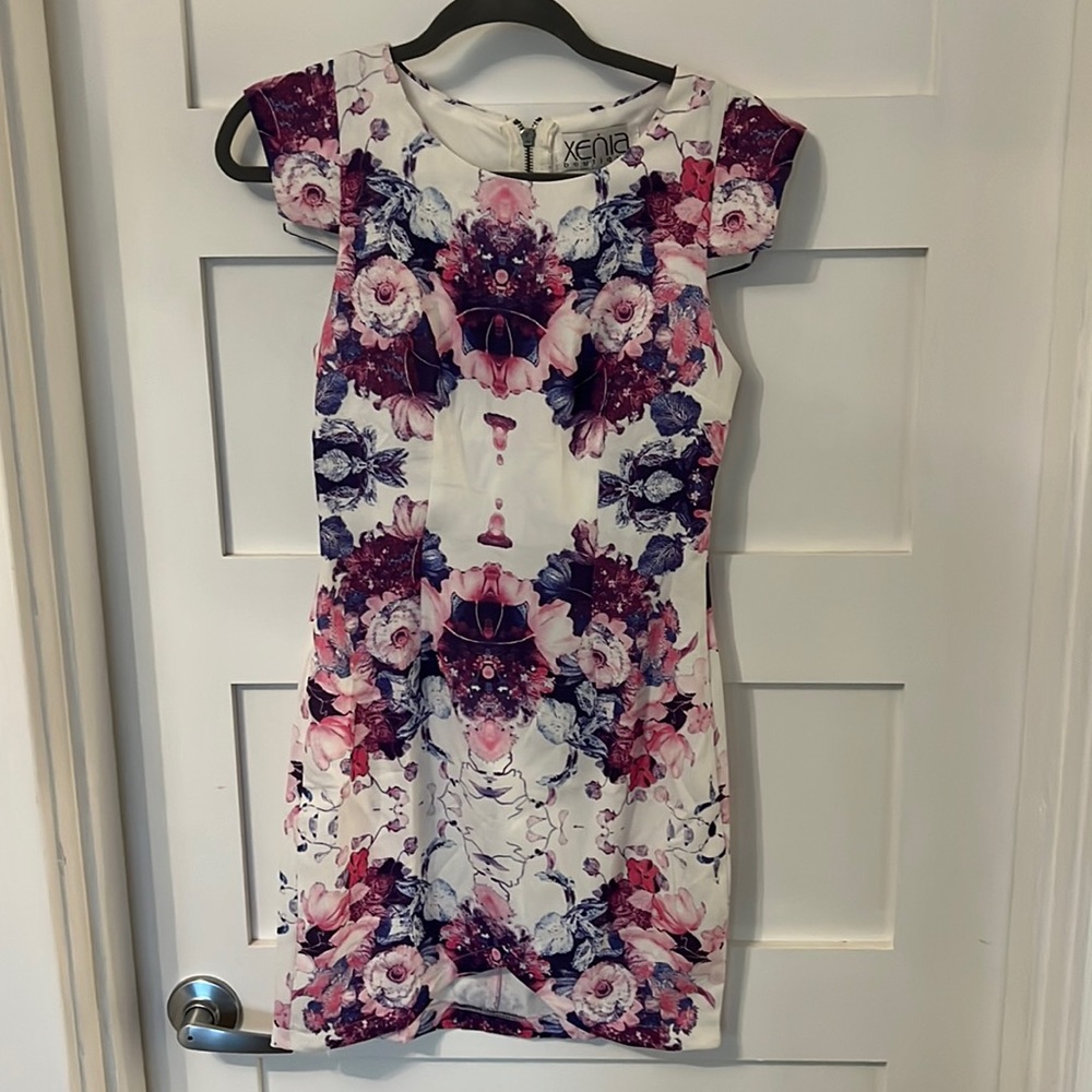 Pink and purple mini dress